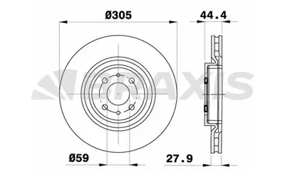 BRAXIS AE0690 On Fren Dısk Aynası Fıat Coupe 2.0ı Turbo 46465088, 46479532, 71738914, 71738915, 71738916, 46475338, 46555348, 230500