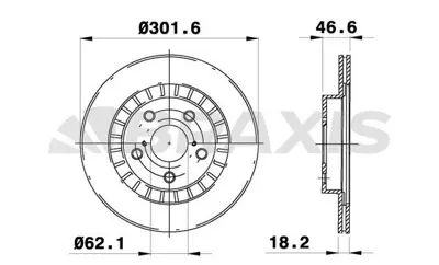 BRAXIS AE0269 On Fren Aynası Havalı Toyota Rav 4 96-00 (302x5) 4351242010, 4351242030, 4351242020, 4351242032, 4351242031, 4351232160, 4351232250, 849128, 230509, 4351235020