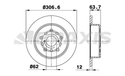 BRAXIS AE0513 Arka Fren Dısk Aynası Lexus Gs300 Is200 2.0ı 4243130260, 4243153011, 4243153010, 4243151010, 4243147020, 4243122170, 4243150060, 24011207031
