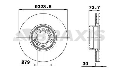 BRAXIS AD0344 Fren Dıskı On Bmw E39 00>04 34116767059, 34110392525, 34111165859, 6767059, 1165859, 392525, 230693, 9896110, 34211164911, 34216765458