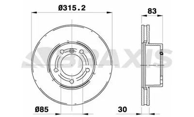 BRAXIS AD1081 Fren Dıskı On G-Class W460 79>93 W461 93>00 W463 01>