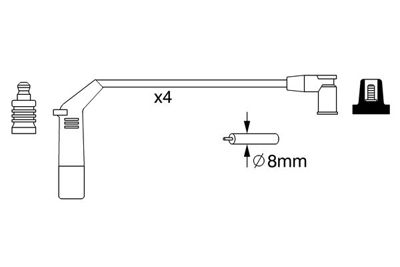 BOSCH 0986357267 Bujı Kablosu Takım XS6F12280TK