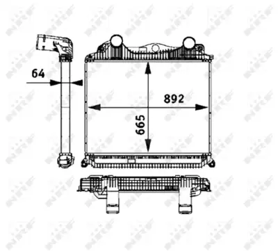 NRF 30206 Intercool (Turbo) Radyatoru Man Tga 18.430 D2066 04> Tga 18.410 D2866 00>  Tga 18.460 D2876 00>  
