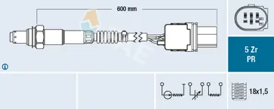 FAE 75069 Lambda Sensörü 2.0tsı Ccza-Cczb 226A42602REW 22693JG70A 22693JG70AEW 8200230256 8200351037 8200420670 A6715400017 6715400017 K0051827385 K0055202582