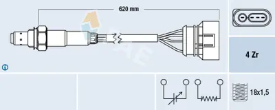 FAE 77131 Lambda Sensörü 1.6 Aee-Alm-Abu-Abd-Aea-Aex 21906265AR 21906265AK 21906265AF 21906265AD 6K0906265AK 6K0906265A 78906265M 78906265L 78906265A 77906265D