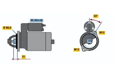BOSCH 0 001 108 405 Marş Motoru 6E911023E 6E911023F