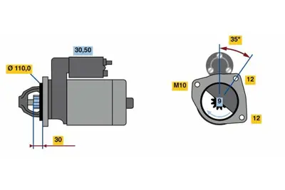 BOSCH 0 001 109 344 Mars Motoru Daıly I Daıly Iı Daıly Iıı 99451753
