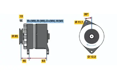 BOSCH 0 120 469 037 Alternator 97107321