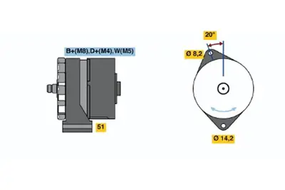 BOSCH 0 120 469 749 Alternator F 409 12.1978 02.1986; B 6 F. Fa 11.1979 12.1987; F 10 01.1982 06.1985; F 406 04.1 
