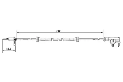 BOSCH 0 265 007 637 Tekerlek Devır Sensoru Colt 1.3 200404 - 201304; Colt 1.1 200408 - 201212; Forfour 1.3 200401 - 2007 A4545420518 MN102857