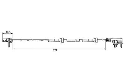 BOSCH 0 265 007 638 Tekerlek Devır Sensoru Colt 1.3 200404 - 201304; Colt 1.1 200408 - 201212; Forfour 1.3 200401 - 2007 A4545420318 MR955037