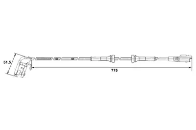 BOSCH 0 265 007 779 Hız Sensoru Arka C4 P307 T5 96584207 9658420780