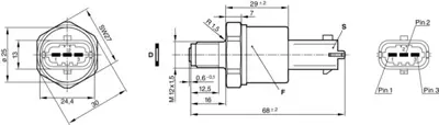 BOSCH 0 281 002 398 Basınç Sensörü Fıat Ducato 2.3jtd 02 Opel Corsa C 1.7 Ctdı 03 1404007 4897501 BG5X9F479AA