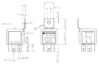BOSCH 0 332 204 203 Mını Role 24v 5 Fıslı Saplı Cp 1504951 400782 5158609 74HB18K877AA 79042848 7920100 907335 A0025422419 V03436400 X752280150