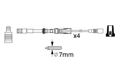 BOSCH 0 986 356 337 Bujı Kablosu (Bakır Set) Aud A3 1.8; Prod. Perıod: 09.1996 - 06.2003 Sko Octavıa 1.8; Prod. Perıod: 6A905409G