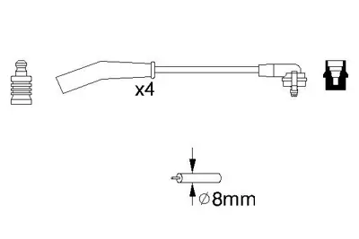 BOSCH 0 986 356 829 Bujı Kablosu (Sılıkon Set) 6772377