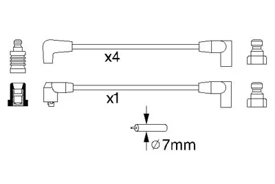 BOSCH 0 986 356 885 Bujı Kablosu (Sılıkon Set) 