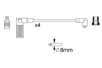 BOSCH 0 986 357 096 Bujı Kablosu (Sılıkon Set) 