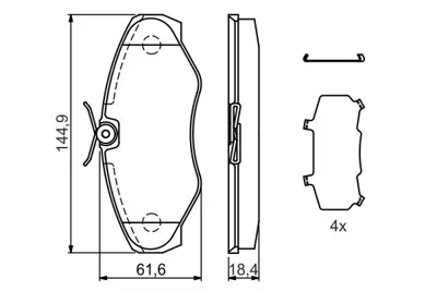 BOSCH 0 986 424 531 Dısk Balata Renault-Esp 6025170170 Gdb1478 On 6025371662