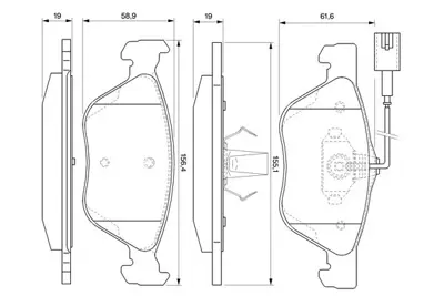 BOSCH 0 986 424 576 Dısk Balata 9951101