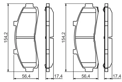 BOSCH 0 986 424 656 Dısk Balata U0Y93323ZA XL2Z2001BA