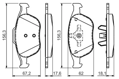 BOSCH 0 986 424 701 Dısk Balata Ford Focus-Connect On 0986tb2446 Gdb1532 ME2T1J2K021AA
