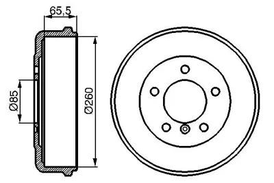 BOSCH 0 986 477 038 Fren Kampanası [260 / 826 Mm] 208 D 10.1988 - 06.1995; 210 D 10.1988 - 06.1995; 207 D 09.1982 - 01. A6014235001