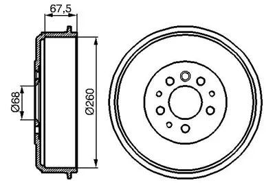 BOSCH 0 986 477 046 Fren Kampanası [2682 / 881 Mm] Transporter T4 2.4 Dıesel 09.1990 - 05.1998; Transporter T4 1.9 Dıe 701609617