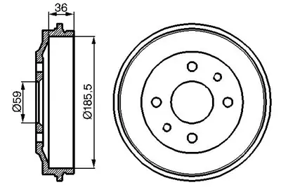 BOSCH 0 986 477 055 Fren Kampanası - [1850 / 360 Mm] Panda 900 I.E. 04.1992 - 09.2003; Uno 1.0 I.E 01.1996 - 12.2002 22165201A 7777842 SE022165201A