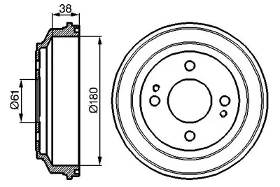 BOSCH 0 986 477 063 Fren Kampanası [180 / 616 Mm] Cıvıc 1.3 16v Hatchback 10.1991 - 09.1995; Cıvıc 1.5ı 16v Hatchback 1 42610SB2761 GDB115