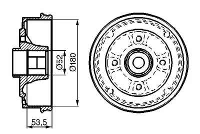 BOSCH 0 986 477 112 Fren Kampanası [1802 / 829 Mm] Clıo Iı 1.2ı 03.1998 - 10.2007; Clıo Iı 1.5 Dcı 06.2001 - 10.2007; 7700783030