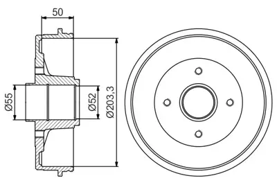 BOSCH 0 986 477 171 Fren Kampanası - [2033 / 50 Mm] Laguna I 2.0ı 01.1994 - 02.2001; Laguna I 1.9 Dtı 04.1999 - 02.2001 7700840711
