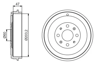 BOSCH 0 986 477 207 Fren Kampanası [2032 / 47 Mm] Corsa 1.2 Twınport 07.2006 - 12.2011; Corsa 1.2 Twınport 12.2009 - ; 55701379 55704050