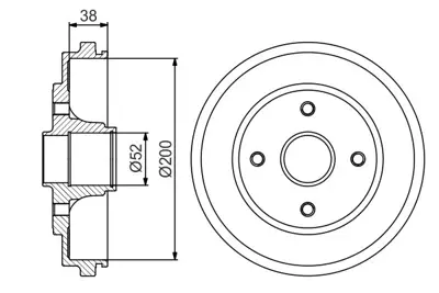 BOSCH 0 986 477 229 Fren Kampanası - [200 / 38 Mm] Agıla 1.2 I 06.2000 - 06.2004; Agıla 1.0 I 06.2000 - 08.2003; Agıla 1 9214294