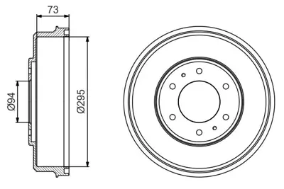 BOSCH 0 986 477 232 Fren Kampanası [295 / 73 Mm] L 200 2.5 Dı-D 4x4 12.2005 - ; L 200 2.5 Dı-D 4x4 04.2010 - ; L 200 2.5 MN102439