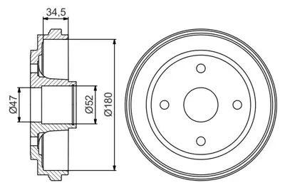 BOSCH 0 986 477 264 Fren Kampanası - [1800 / 630 Mm] Agıla 1.2 I 06.2000 - 06.2004; Agıla 1.0 I 06.2000 - 08.2003; A 43511M76G50 9208532