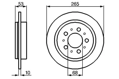 BOSCH 0 986 478 042 Fren Dıskı Arka [2650 /10080 Mm] 740 2.3ı 08.1988 07.1995; 940 2.3 Turbo 09.1994 07.1998; 13592902