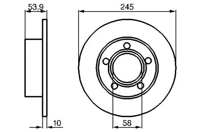 BOSCH 0 986 478 461 Fren Aynası Arka 4B0615601