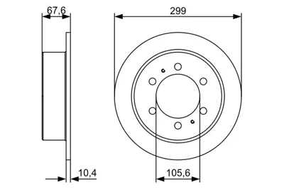 BOSCH 0 986 478 999 Fren Dısk Daewoo, Ssangyong Korando; Musso; Rexton I Dao4840105101; Dao4840105110; Ssy4840105100; 4840105110
