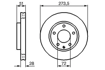 BOSCH 0 986 479 016 Fren Dısk Mazda Millenia; Mpv; Xedos-9 T0023325xa Ty013325x Ty013325xa Ty073325xa TY073325XA