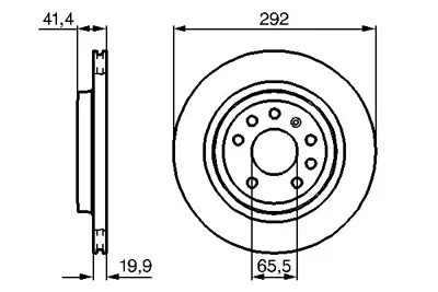 BOSCH 0 986 479 142 Arka Fren Dıskı Havalı Vectra C - Sıgnum / Saab 9,3 569114 9191336 93171778