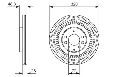 BOSCH 0 986 479 795 Fren Dıskı TD133325X