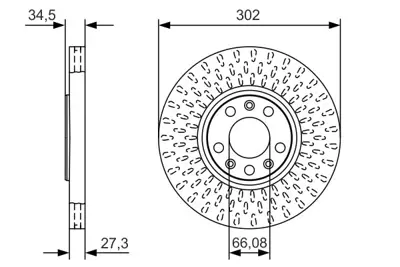 BOSCH 0 986 479 A88 Fren Dısk Reugeot Rcz Ön 4249f8; 4249j3 4249J3