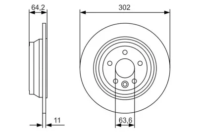 BOSCH 0 986 479 B19 Fren Dıskı Arka LR039935