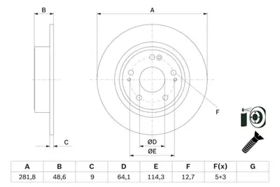 BOSCH 0 986 479 F76 Fren Dıskı 42510T7WA02