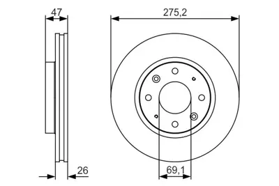 BOSCH 0 986 479 S28 Fren Dıskı 517122F100