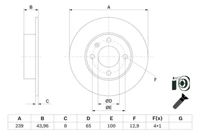BOSCH 0 986 479 V90 Fren Dıskı 861615301B