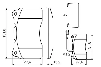 BOSCH 0 986 494 131 Dısk Balata 159 1.9 Jtdm Sportwagon 03.2006 - 12.2008; 159 1.9 Jtdm 16v 06.2005 - 12.2008; (Bae) 9951155