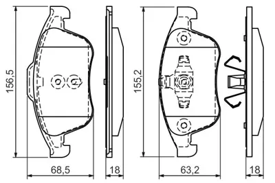 BOSCH 0 986 494 381 Dısk Balata Renaul Latıtude (02/2011 ) On Gdb1896 0986494401 410607585R