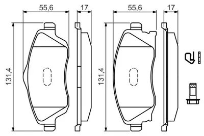 BOSCH 0 986 494 510 Dısk Balata Opel Combo-Corsa C-Tıgra On Gdb1570 93176114 95520061